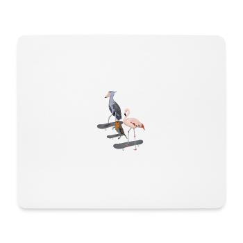 Shoebill Robin Skateboard Bird - Mouse Pad (horizontal) - white - Front
