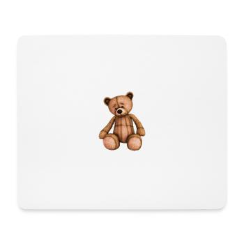Teddybär - Mousepad (Querformat) - Weiß - Vorne