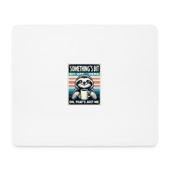 Lazy Stripes and Coffee - Mousepad (Querformat) - Weiß - Vorne