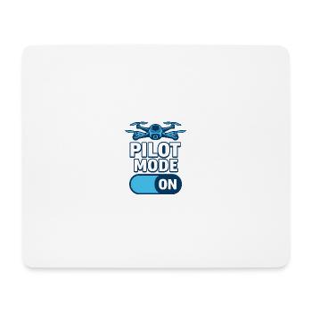 Pilot Mode On – FPV Drohnen-Motiv im Tech-Stil - Mousepad (Querformat) - Weiß - Vorne