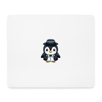 Süßer Pinguin Agent - Mousepad (Querformat) - Weiß - Vorne