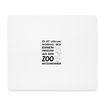 Pinguin aus dem Zoo - Vector Farben - Mousepad (Querformat) - Weiß - Vorne