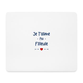 Je t'aime ma Filleule - Tapis de souris (format paysage) - blanc - Devant