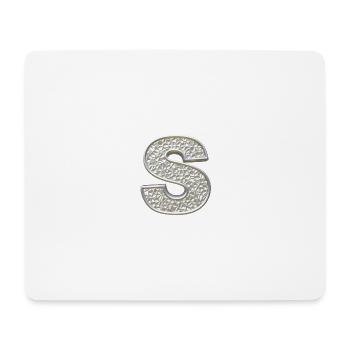 S, letter, initial, monogram, - Mousepad (Querformat) - Weiß - Vorne