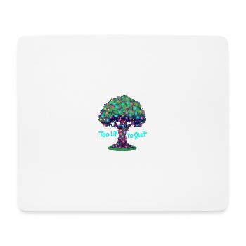 Too Lit to Quit Light Tree - Mouse Pad (horizontal) - white - Front