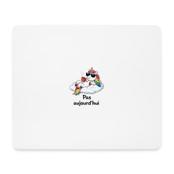 Entspannter Einhorn und entspannter/lustiger/niedlicher Humor - Mousepad (Querformat) - Weiß - Vorne