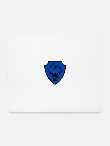 Coat of arms blue - Mouse Pad (horizontal) - white