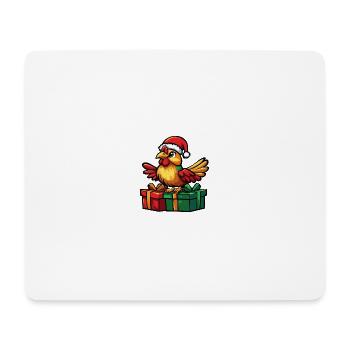 Coq Noël Bandes dessinées Cadeaux - Tapis de souris (format paysage) - blanc - Devant