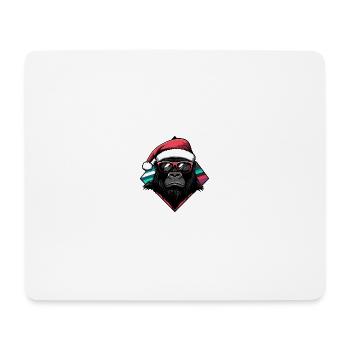Gorilla Weihnachten Cool - Mousepad (Querformat) - Weiß - Vorne