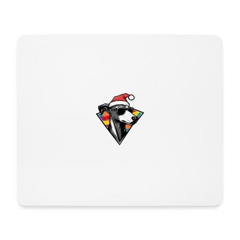 Greyhound Dog Christmas Cool - Mouse Pad (horizontal) - white - Front