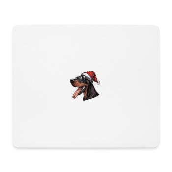 Dobermann Hund Weihnachten Lustig - Mousepad (Querformat) - Weiß - Vorne
