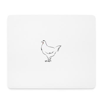 Henne. Huhn. Roter Kamm - Mousepad (Querformat) - Weiß - Vorne
