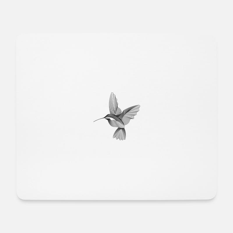 Kolibri - Mousepad (Querformat) - Weiß