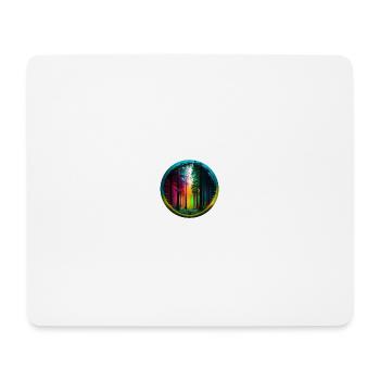 Blick in Wald bunt kreisrund freigestellt - Mousepad (Querformat) - Weiß - Vorne