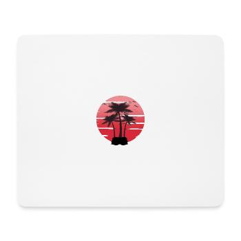 Vacances Palmiers - Tapis de souris (format paysage) - blanc - Devant