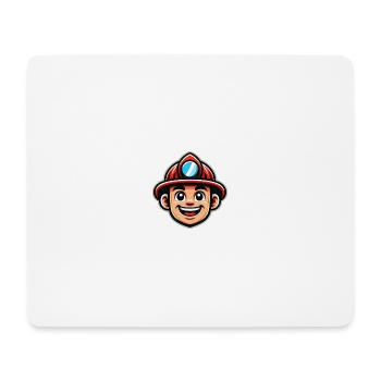 Tête de pompier de pompier - Tapis de souris (format paysage) - blanc - Devant