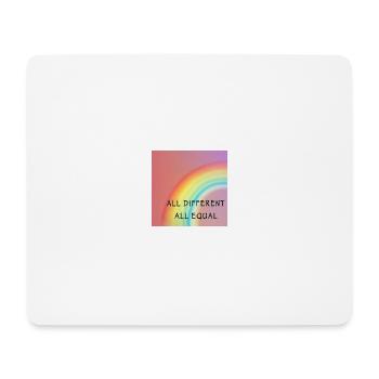 All different all equal. Diversity. Love. - Mouse Pad (horizontal) - white - Front