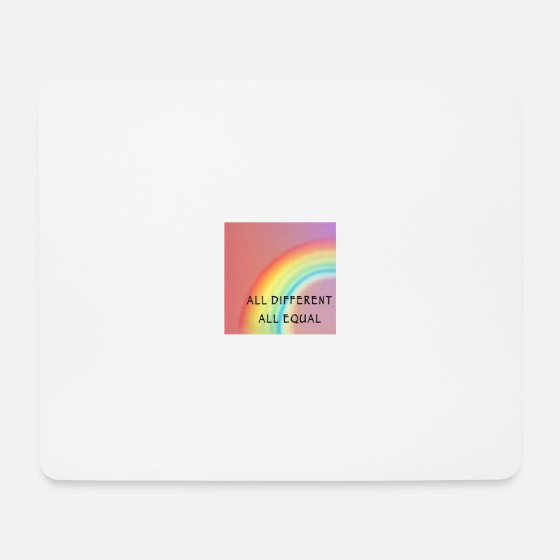 All different all equal. Diversity. Love. - Mousepad (Querformat) - Weiß