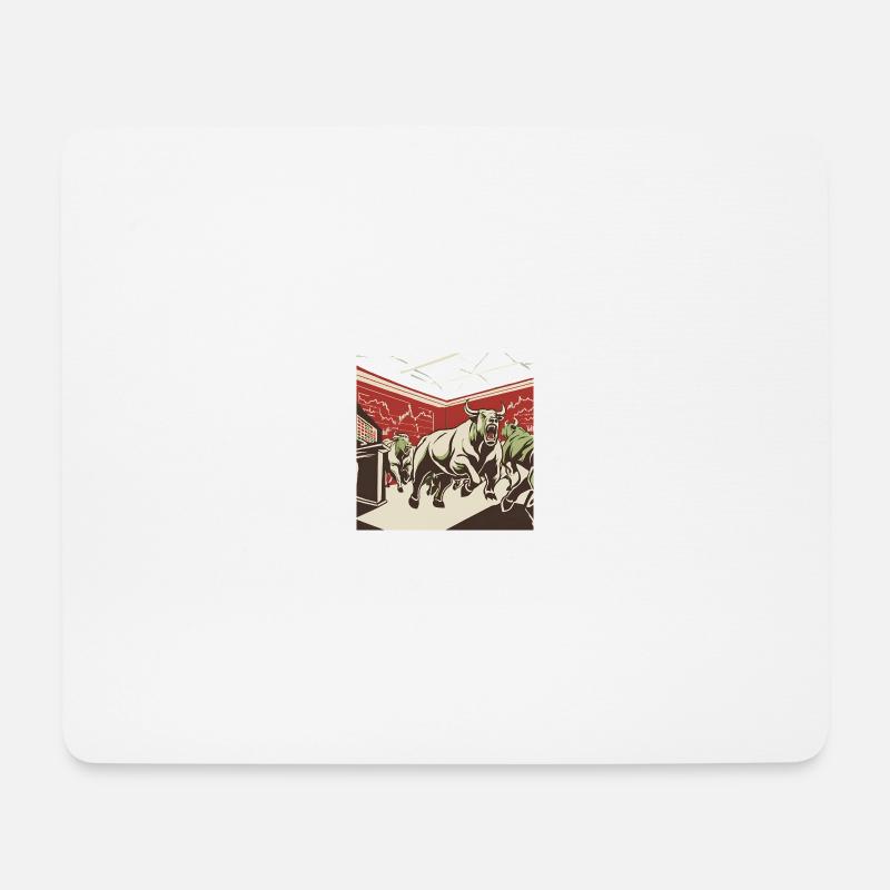 Börsenmarkt - Mousepad (Querformat) - Weiß