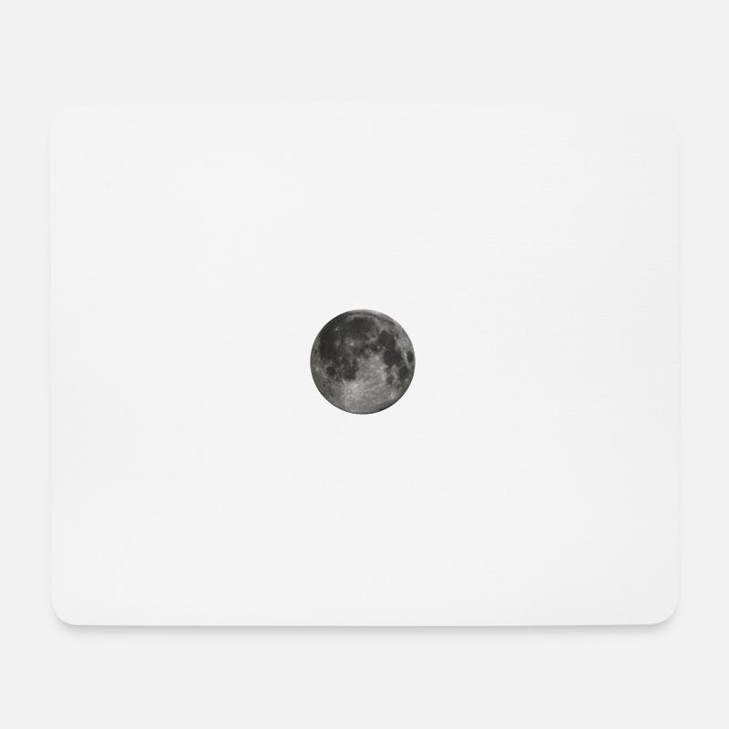Leuchtenden Vollmond - Mousepad (Querformat) - Weiß