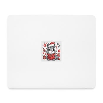 Santa Eichhörnchen, Eichhörnchen Weihnachtsmann - Mousepad (Querformat) - Weiß - Vorne