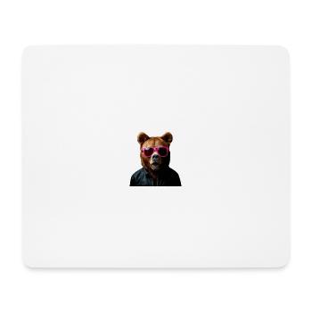 Ours brun stylé - Tapis de souris (format paysage) - blanc - Devant