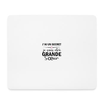 I have a secret, I'm going to be a big sister - Mouse Pad (horizontal) - white - Front