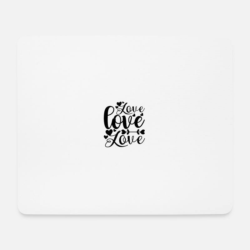 Liebe Liebe Liebe Liebe - Mousepad (Querformat) - Weiß