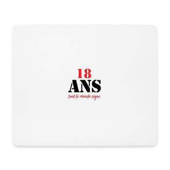 Anniversaire 18 ans tout le monde signe cadeau - Tapis de souris (format paysage) - blanc - Devant