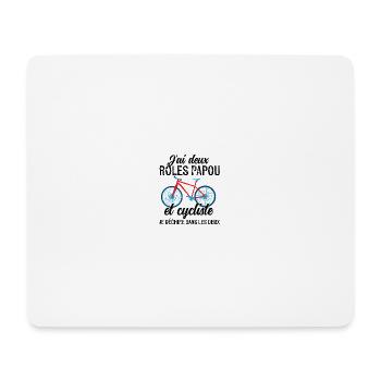 Ich habe zwei Rollen: Papua und Radfahrer, Trikot, Radfahren - Mousepad (Querformat) - Weiß - Vorne
