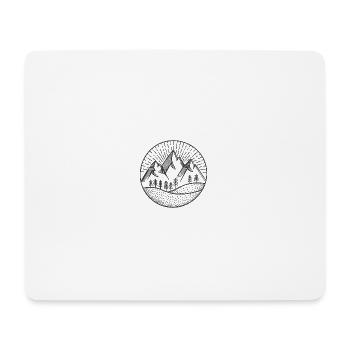 dessin montagne - Tapis de souris (format paysage) - blanc - Devant