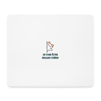 Ich werde großer Bruder sein - Bald großer Bruder - Mousepad (Querformat) - Weiß - Vorne