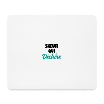 SCHWESTER, DIE ROCKT - Mousepad (Querformat) - Weiß - Vorne