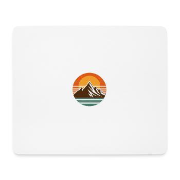 Berge, Natur, Sonnenuntergang - Mousepad (Querformat) - Weiß - Vorne