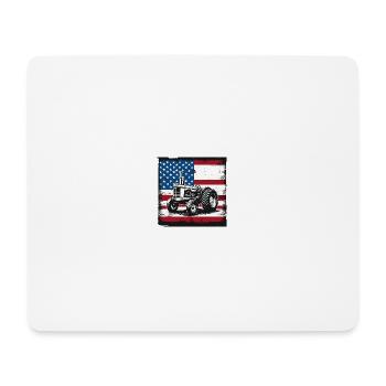 Tracteur agricole Tracteur vintage Farmers - Tapis de souris (format paysage) - blanc - Devant