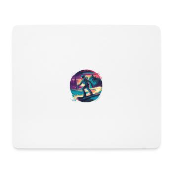 5Snowboard des années 80 - Tapis de souris (format paysage) - blanc - Devant