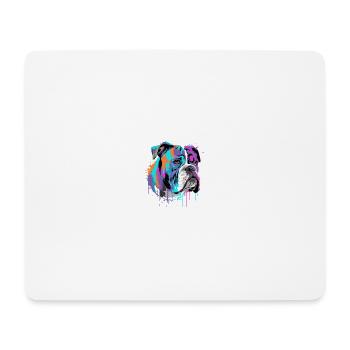 Splash Art Boxer Hundebesitzer Geschenk - Mousepad (Querformat) - Weiß - Vorne