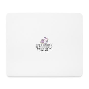 Enfant Future Grande Soeur Drôle Annonce Licorne - Tapis de souris (format paysage) - blanc - Devant