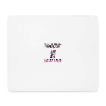 Enfant Future Grande Soeur Drôle Annonce Licorne - Tapis de souris (format paysage) - blanc - Devant