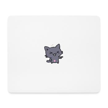 Katze - Mousepad (Querformat) - Weiß - Vorne