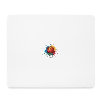 Bunte Basketball Tie Dye Farbe Splash Hoop Net - Mousepad (Querformat) - Weiß - Vorne
