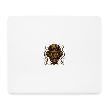 Robot steampunk rétro futuriste dor - Tapis de souris (format paysage) - blanc - Devant