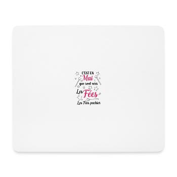 fille / fée / princesse / bébé - Tapis de souris (format paysage) - blanc - Devant