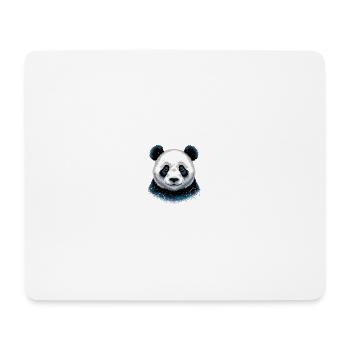 Autocollant Panda mignon - Tapis de souris (format paysage) - blanc - Devant
