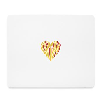 Heart Fries - Mouse Pad (horizontal) - white - Front