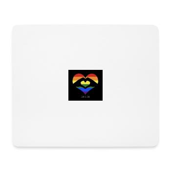 LGBTQ+ - Tapis de souris (format paysage) - blanc - Devant