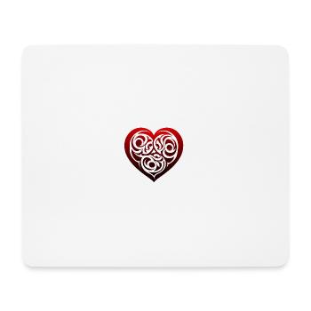 Celtic tribal heart of Brittany - Mouse Pad (horizontal) - white - Front