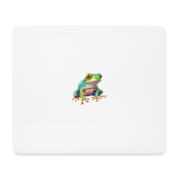 Wasserfarbe Frosch - Mousepad (Querformat) - Weiß - Vorne