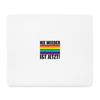 Nie Wieder Ist Jetzt Spruch Schriftzug - Mousepad (Querformat) - Weiß - Vorne