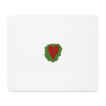 Herz im Aquarellstil - Mousepad (Querformat) - Weiß - Vorne